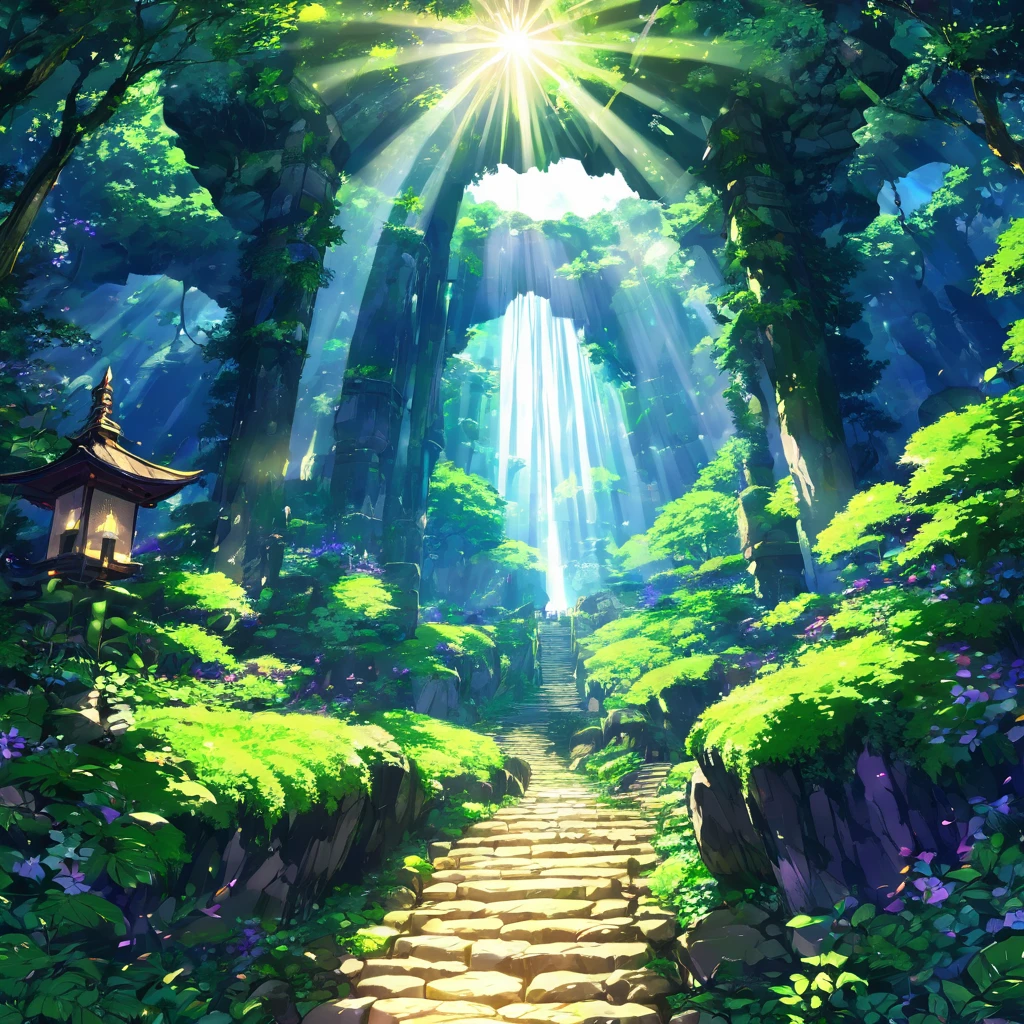 Beautiful game world,Fantasy,Furai no Shiren,Dungeons,exit,First Person View,long way to go,anxiety,Expectations,Dark Cave,exitに近づくにつれて明るくなる光,Dazzling sunlight,fresh air,Lush forest,Shiren's hopeful expression