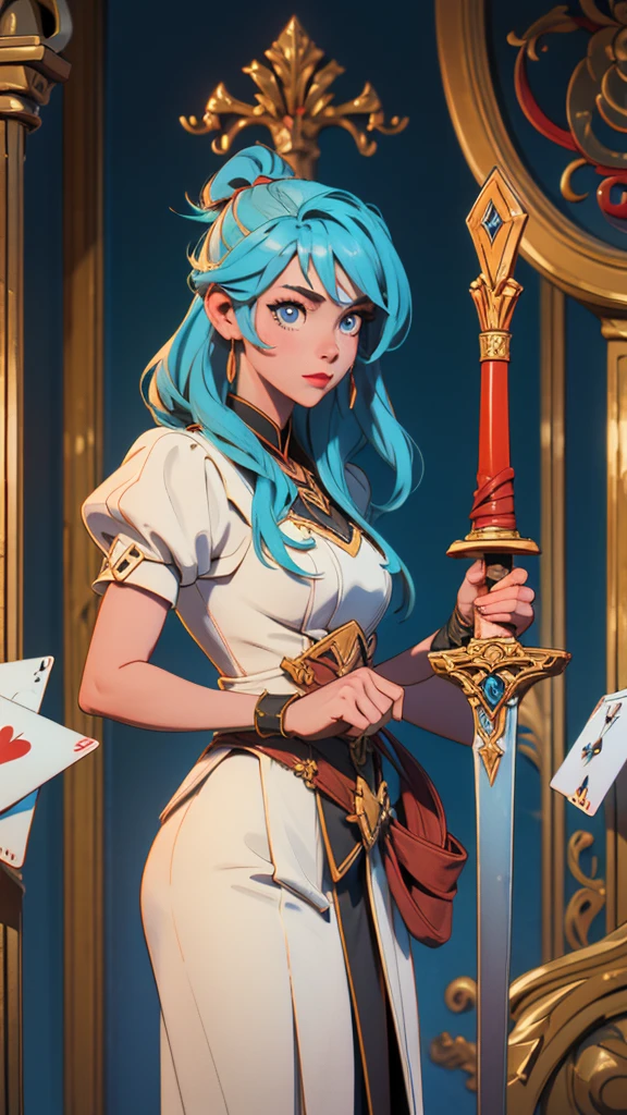 make a card for a card game with a sword