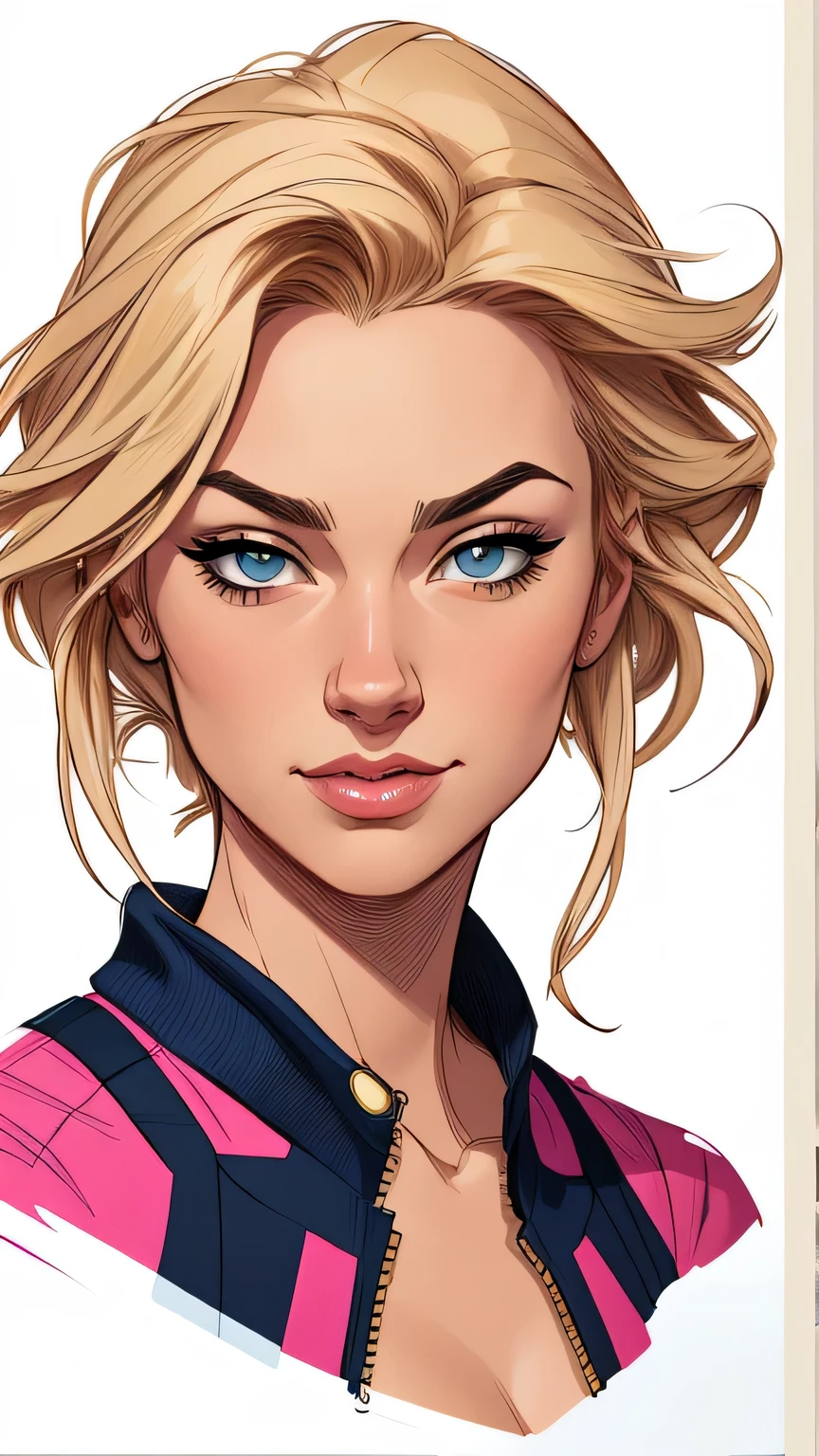 estilo de desenho animado:1.2),  Yvonne Strahovski  mulher Imagem de desenho animado de uma mulher , roupas sensuais , garota super fofa, authoritarian would be facial expressioncartoon style illustration, estilo de arte dos desenhos animados, estilo de arte dos desenhos animados, digital illustration style, design de personagens altamente detalhado, arte digital detalhada fofa, City fan art, design de personagem retrato, beautiful digital illustration, retrato de alta qualidade, arte em quadrinhos, retrato do design do personagem, white background Buso without clothes and medium breasts beautiful and symmetrical body curves Cartoon style