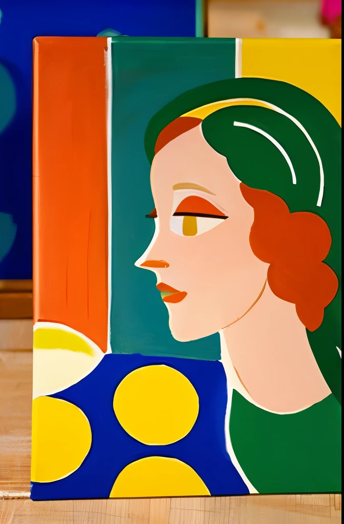 Produce paintings of dreaming painters in the style of Henri Matisse.