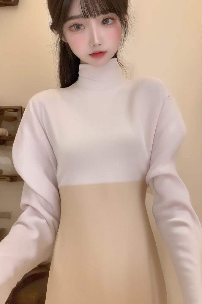 ((Highest quality, 8K, masterpiece :1.3))、Approachable、Face only、Buzzworthy faces on TikTok、 Highly detailed face and skin texture、Cute、White Skin、With bangs、Above the shoulders、Cat face