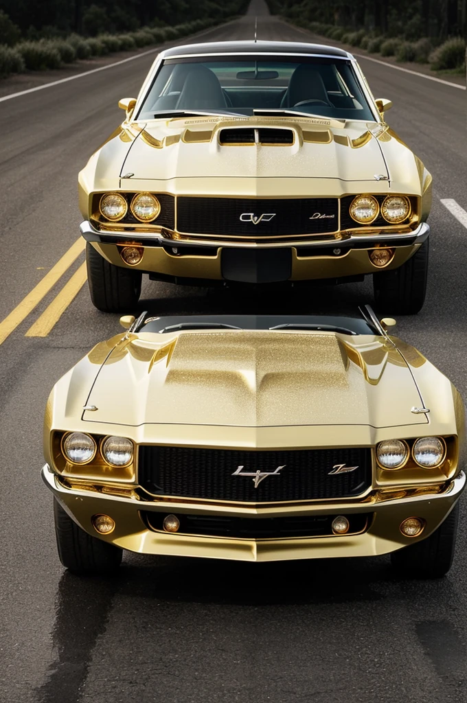 create an image of a muscle car with their unique design everyone who see this this want to get it because of their unique design,no one seen this type of design in sword (the car is too royal and made up of pure gold with platinum and diamond abstract and design) looking very beautiful