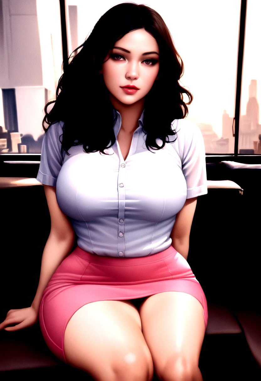 ((realistic)), ((masterpiece)), ((hot body)),  ((well-balanced body)), big boob, ((long leg)), ((attractive face))