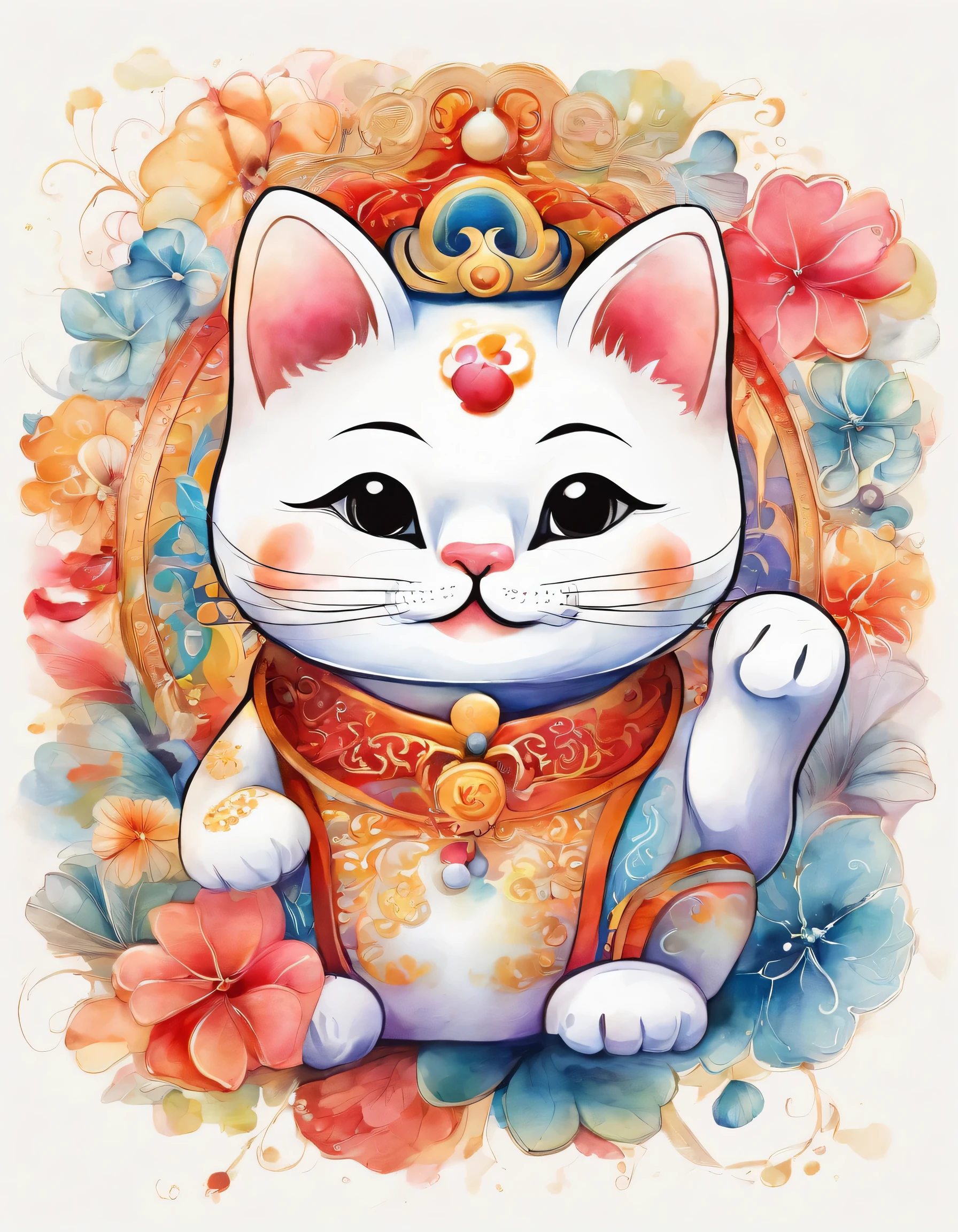 Illustration of the lucky charm "Japan's Maneki Neko"


The "maneki-neko" is rainbow-colored and graded, and it is a very beautiful design

to call for fortune-call for fortune-call for fortune-call for fortune-call for fortune

Very gorgeous

The "maneki-neko" is smiling.
A gorgeous design that brings happiness to the viewer

Pretty cool
chic and modern design

White background

8k.