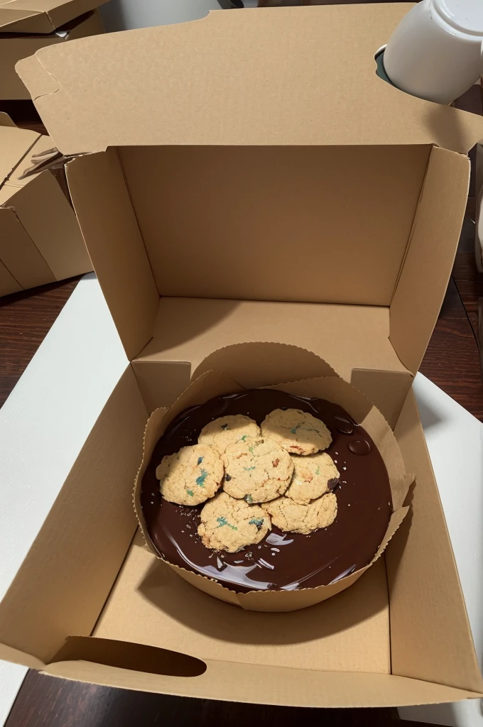 I would like to create possibilities for a painting/box containing inside a crumpled 600ml bottle of guaraná, an empty envelope of chocolate and another also empty of a cornstarch cookie.