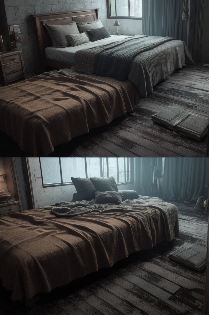 Good photo (((Concept Art))) (((Old-fashioned scenery))),8K resolution,Super cool,Ultra-realistic,Dramatic lighting, Atmospheric lighting, Hyper Detail features, Ray Tracing, 3d, Cinema Lighting, Dark Shadows, ((Focus on the center)),Hyper Detail,4K,Extremely high detail, Ultra HD, High resolution, Extremely high detail,Sleeping on a bed,whole body