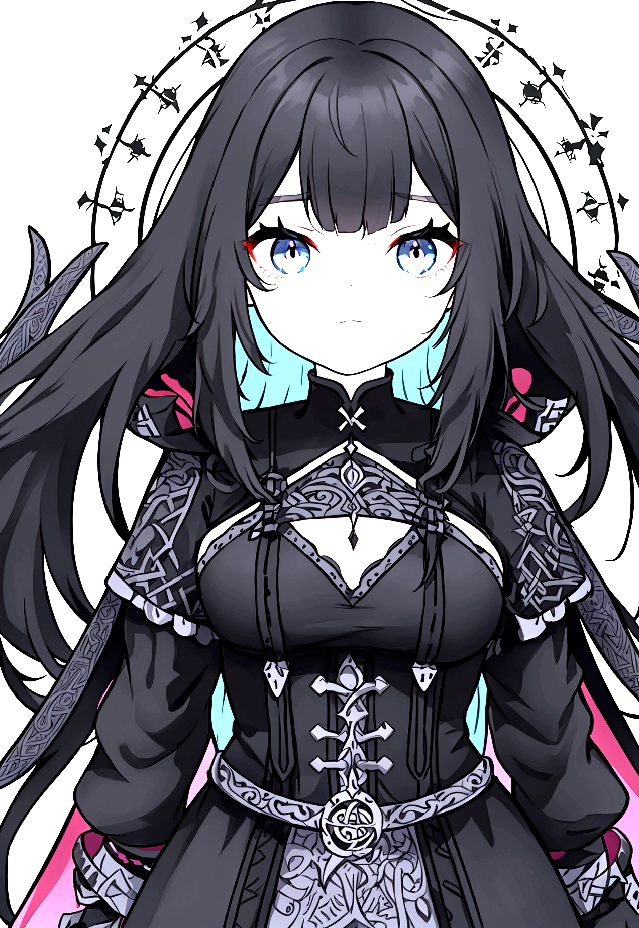 a goth girl with viking warrior makeup