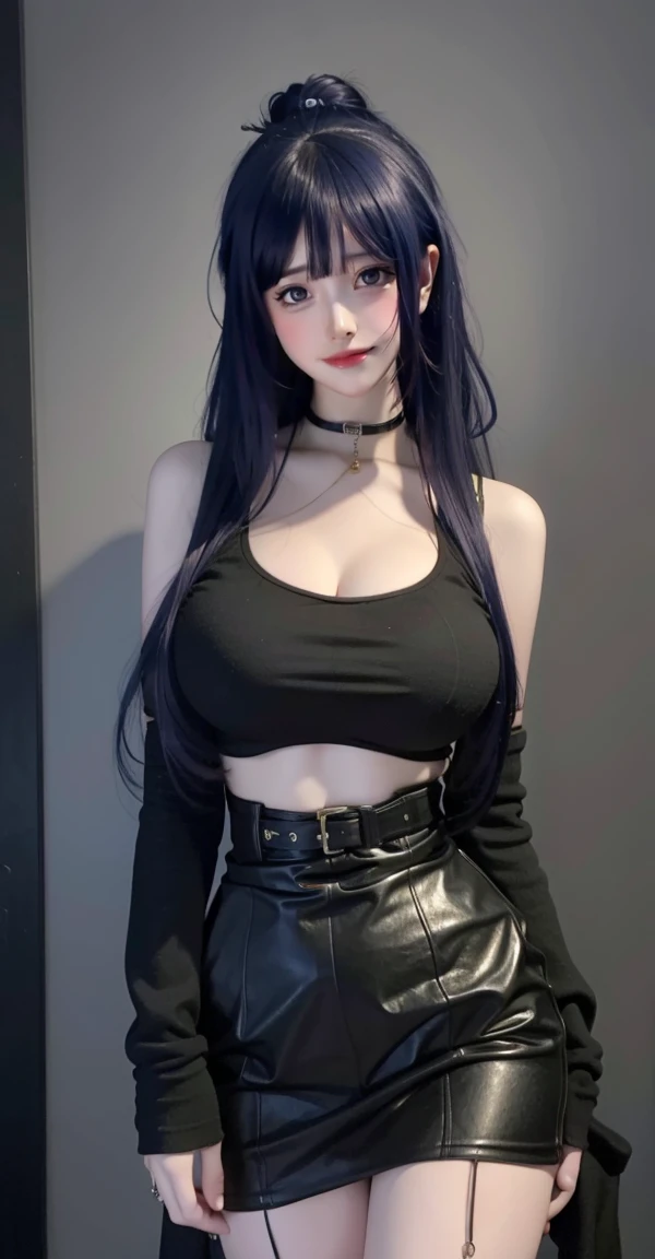8K, hyper realisitc, tmasterpiece, Best quality at best, ultra - detailed, A high resolution, Random background, 1个Giant Breast Girl, (:1.5), Willow waist, Wide hips, knees, the night , 's, choker necklace, 耳Nipple Ring, huge breasts,