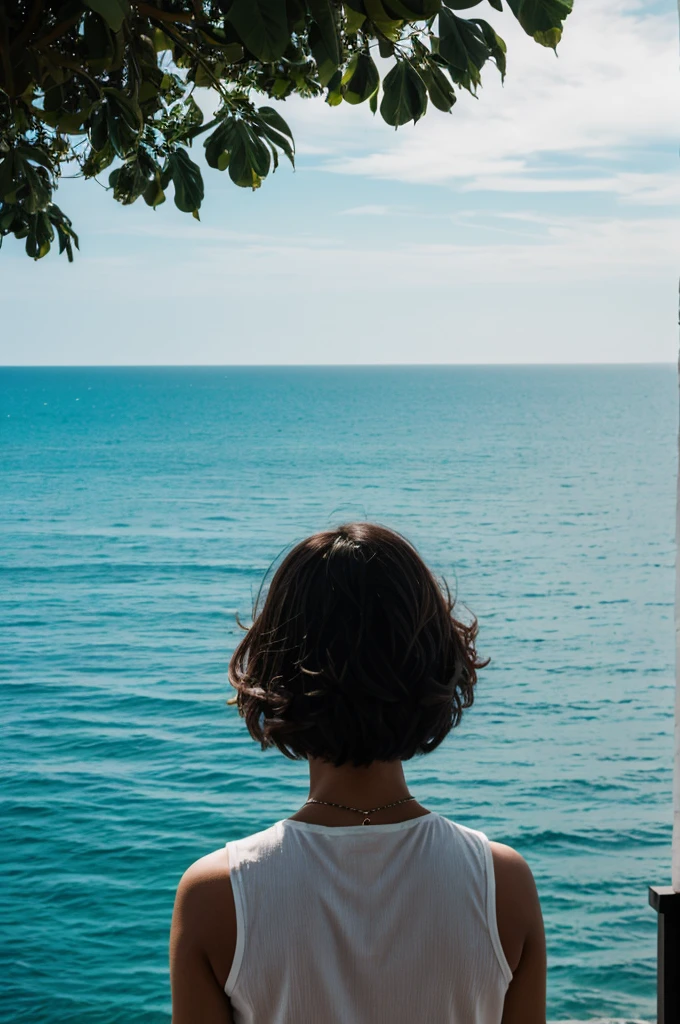 Image of someone looking at the horizon, symbolizing introspection and inner search.