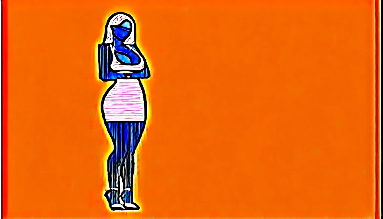 generate anime style drawing of a blonde woman who is a goddess, long hair, blue-eyed, in a white dress that is very tight to the body and short and open on the legs and a short neckline, big breasts, looking at the reader doing a sexy pose while standing