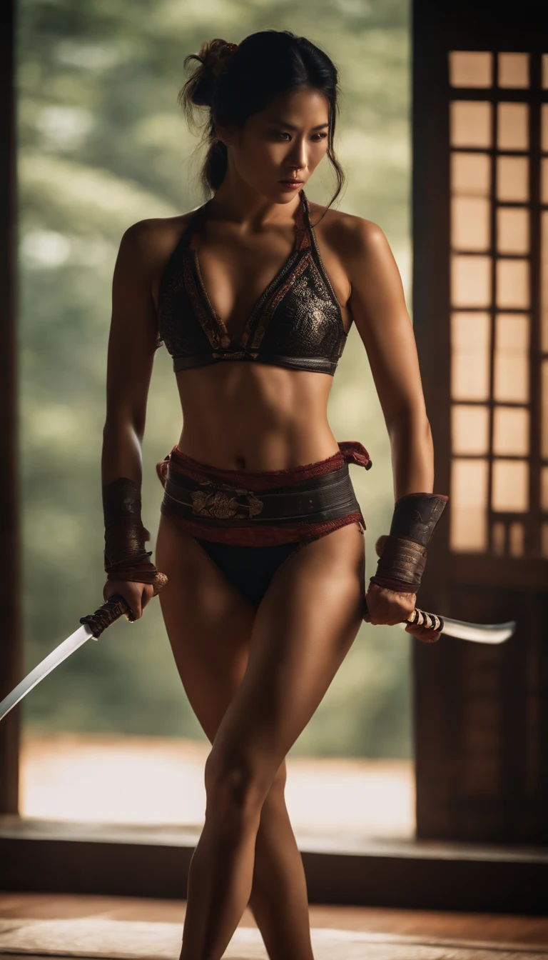 Samurai Swordsman　woman　In underwear　Full body sexy