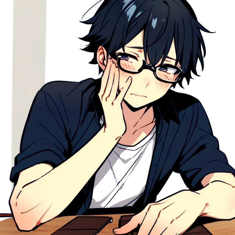 young, male, Otaku, shy, Glasses