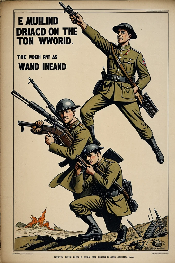 cartoon about armed peace in the first world war