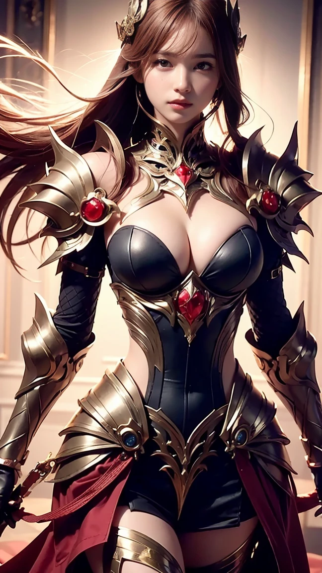 (Highest quality, 8K, 32k, masterpiece, Ultra-high resolution: 1.2), Professional photos, Realistic photos, Fantasy, Multiple Angles, Close-up photo, beautiful warrior photos, sexyoddess of Beauty), 1 Girl, Spread your legs wide, Showing pussy, Pubic hair sticking out from the armor, ((Big Breasts, Huge show: 1.2, length, Natural chest protruding from the armour)), Sexy bodent body, Firm buttocks, Seraphina is a knight who likes to show off her body., Her beautiful breasts and smooth pussy, naked, Her feminine intimate parts, Her breasts were exposed, Expose, Her captivating beauty is matched by her extraordinary skills.。. Her blue eyes sparkle with determination, Her golden hair flows in soft waves around her shoulders.. Wearing carefully crafted costumes、, sexy armor, exudes subtle sensuality.
Seraphina'armor、Gracefully hugs feminine curves。, Accentuating her breasts and pussy. Delicate lines and intricate details add a mesmerizing touch to her presence.。. The flowing cape flutters in the wind as you move.., Add an element of mystery and charm.
Put on your armor、Tailored to accentuate femininity and muscular midsection。. Her swordsmanship is a natural extension of her elegance., And she's so confident that she attracts attention wherever she goes..
Seraphina is more than just a sensual and sexual figure; She is a fearsome warrior with a magnetic force that transcends the battlefield... Her charm is、A unique combination of beauty and porn, Everyone admires her sexy figure.