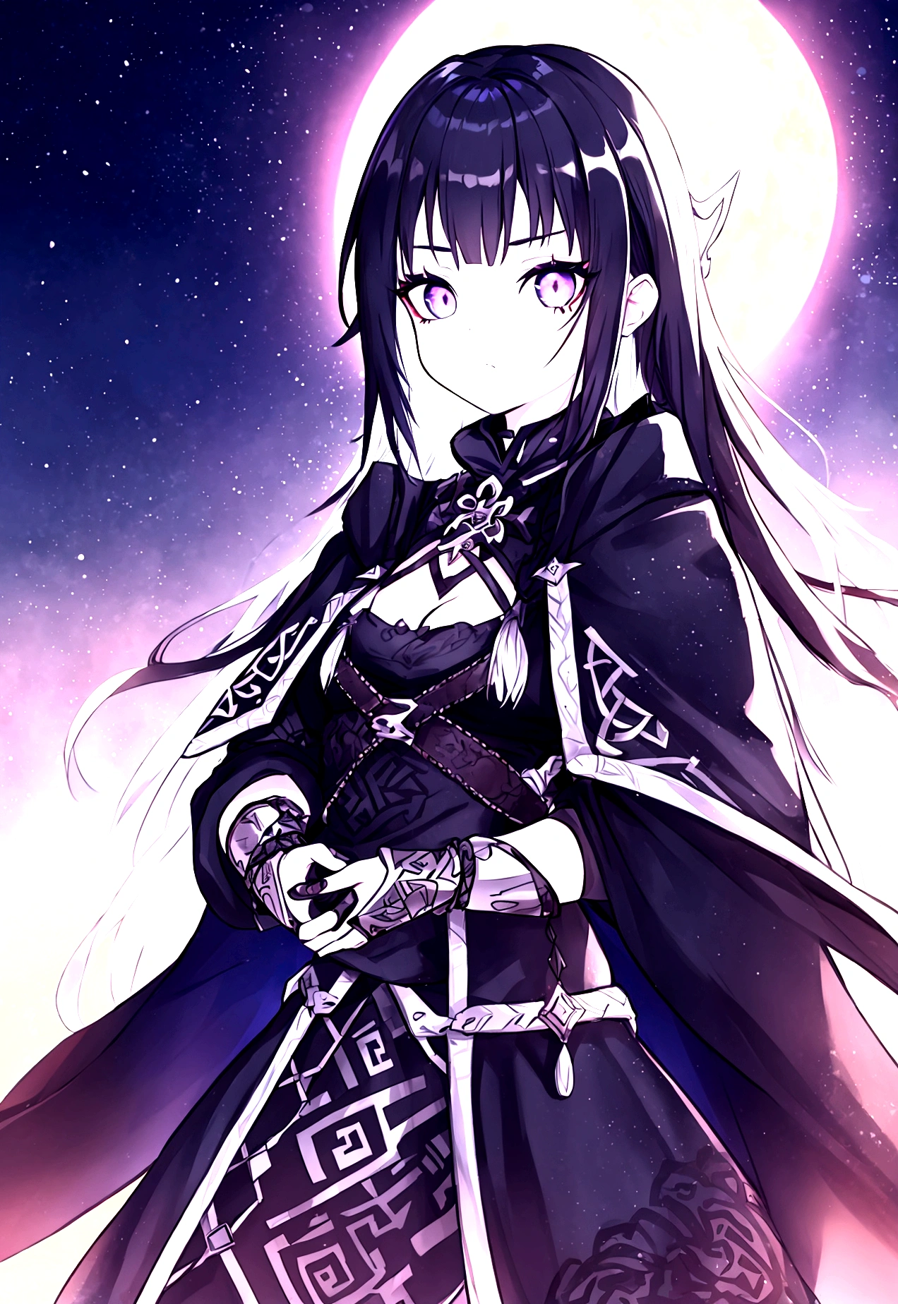 a goth girl with viking warrior makeup