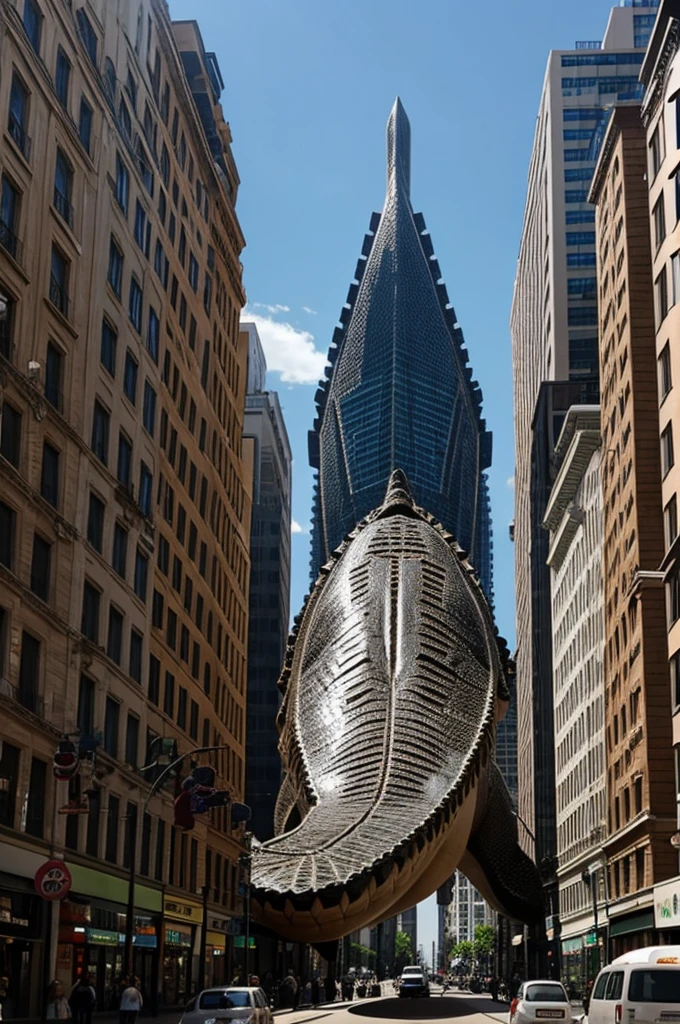 Giant crocodile in the city pixar