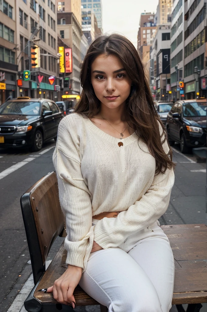 import openai

# Remplacez 'your-api-key-here' par votre clé API réelle
openai.api_key = 'your-api-key-here'

# Description détaillée de l'image pour générer une image similaire
prompt = """
Create an ultra-realistic image of a young woman sitting on the edge of a wooden table in the street of New York City. She has long, wavy brown hair that falls over her shoulders. Her face is heart-shaped with clear, smooth skin. She has large, expressive brown eyes with well-defined eyebrows. Her nose is small and straight, and she has full lips that form a slight smile. She is wearing a cozy winter sweater and white pants. Her pose is relaxed, with one hand resting on the table and the other on her thigh. She has the most beautiful hands in the world with elegant, slender fingers and nails painted with black nail polish. The street is bustling with activity, and iconic yellow New York taxis are driving by. The atmosphere is vibrant and energetic, typical of a busy New York street. The lighting is natural, with sunlight casting warm tones on the scene. The woman's expression is calm and confident, with a slight smile.
"""

# Fonction pour générer l'image basée sur le prompt
def generer_image(prompt):
    response = openai.Image.create(
        prompt=prompt,
        n=1,  # Nombre d'images à générer
        size="1024x1024"  # Taille de l'image
    )
    return response['data'][0]['url']

# Générer l'image
image_url = generer_image(prompt)
print("Image URL:", image_url)
