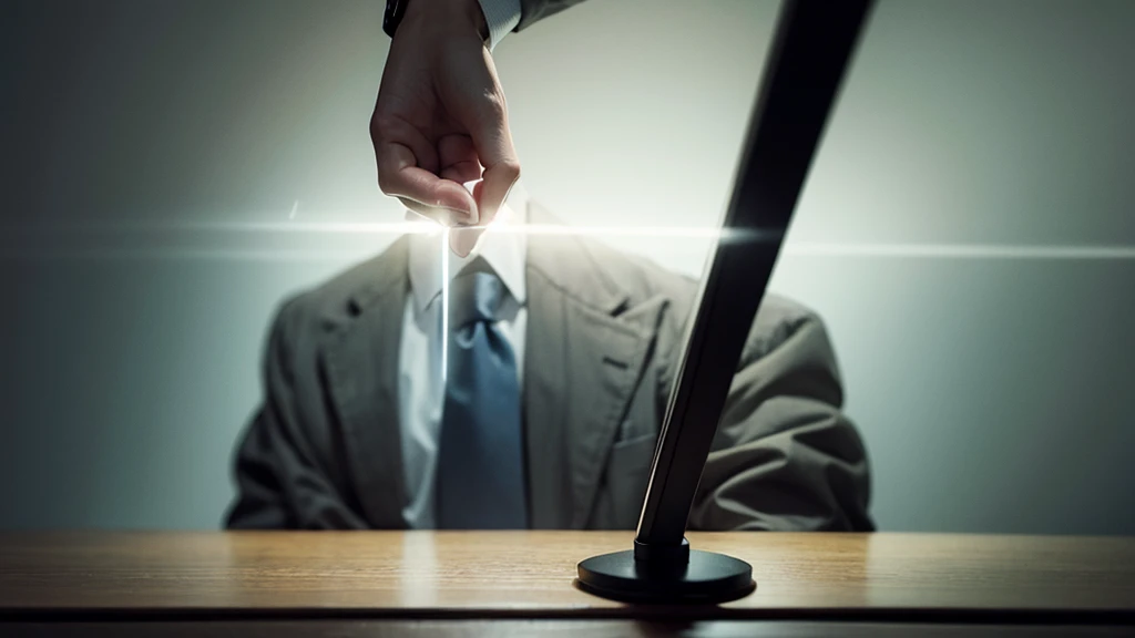 bad businessman on table, back light, criminal, cinematic