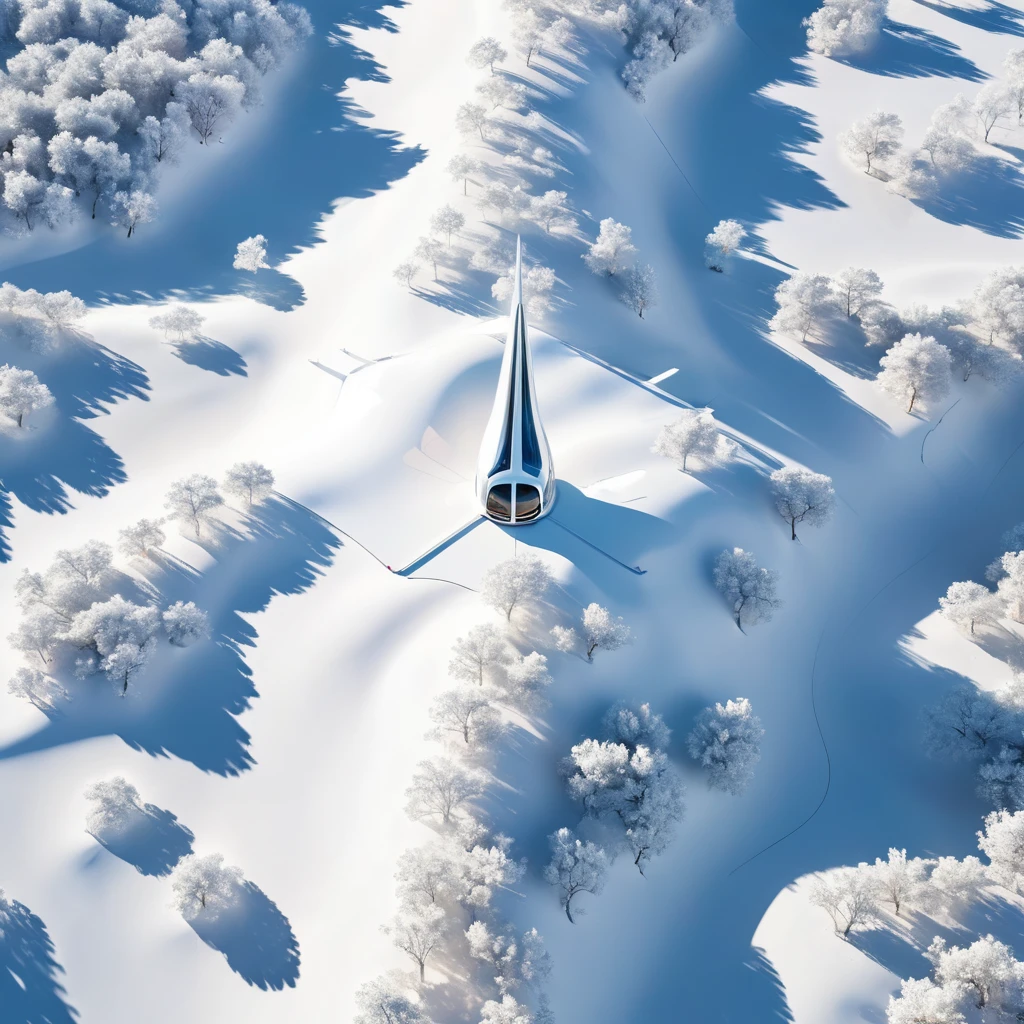 White Minimalist Tour,Shiny,Aerial View