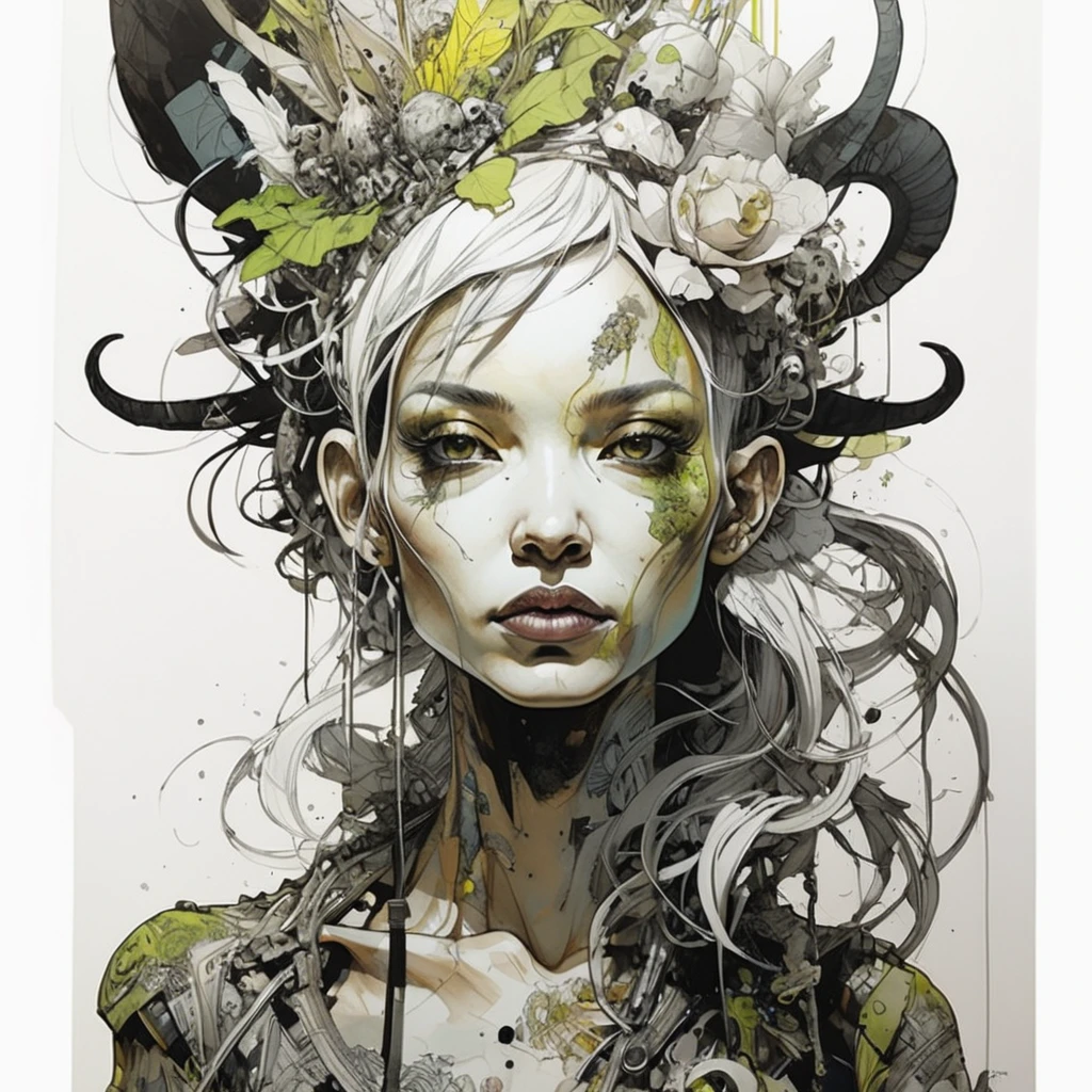 Poster,Jim Mahfood,ellen jewett, Super detailed, High Contrast,masterpiece, White Background