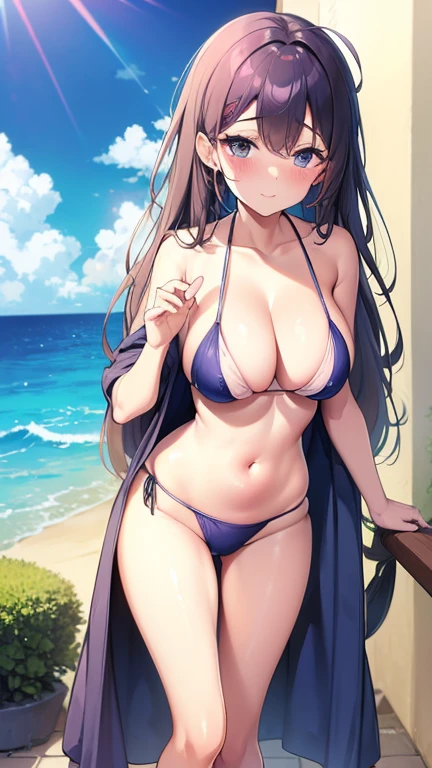 protruding from the swimsuit
