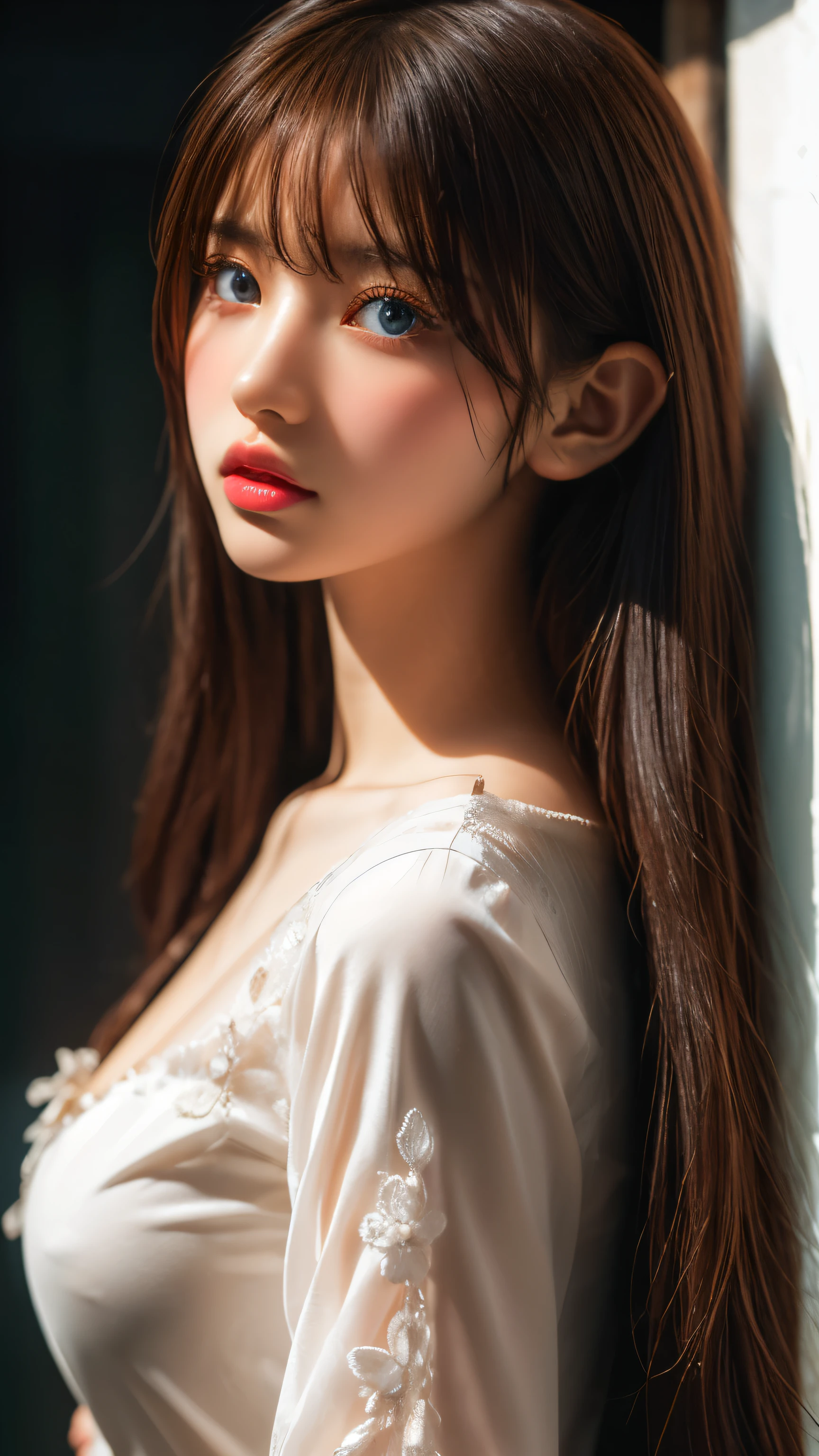 (masterpiece:1.2), highest quality, (figure:1.2), (super detailed), hyper details, (Delicate), (intricate details), (cinematic light, highest quality Backlights), Delete a row, soloist, perfect body, (1 girl), Anime girl with blue eyes and light hair, gothic dress, (compensate), high contrast, (better lighting, very creative and beautiful), (cinematic light), flashy,