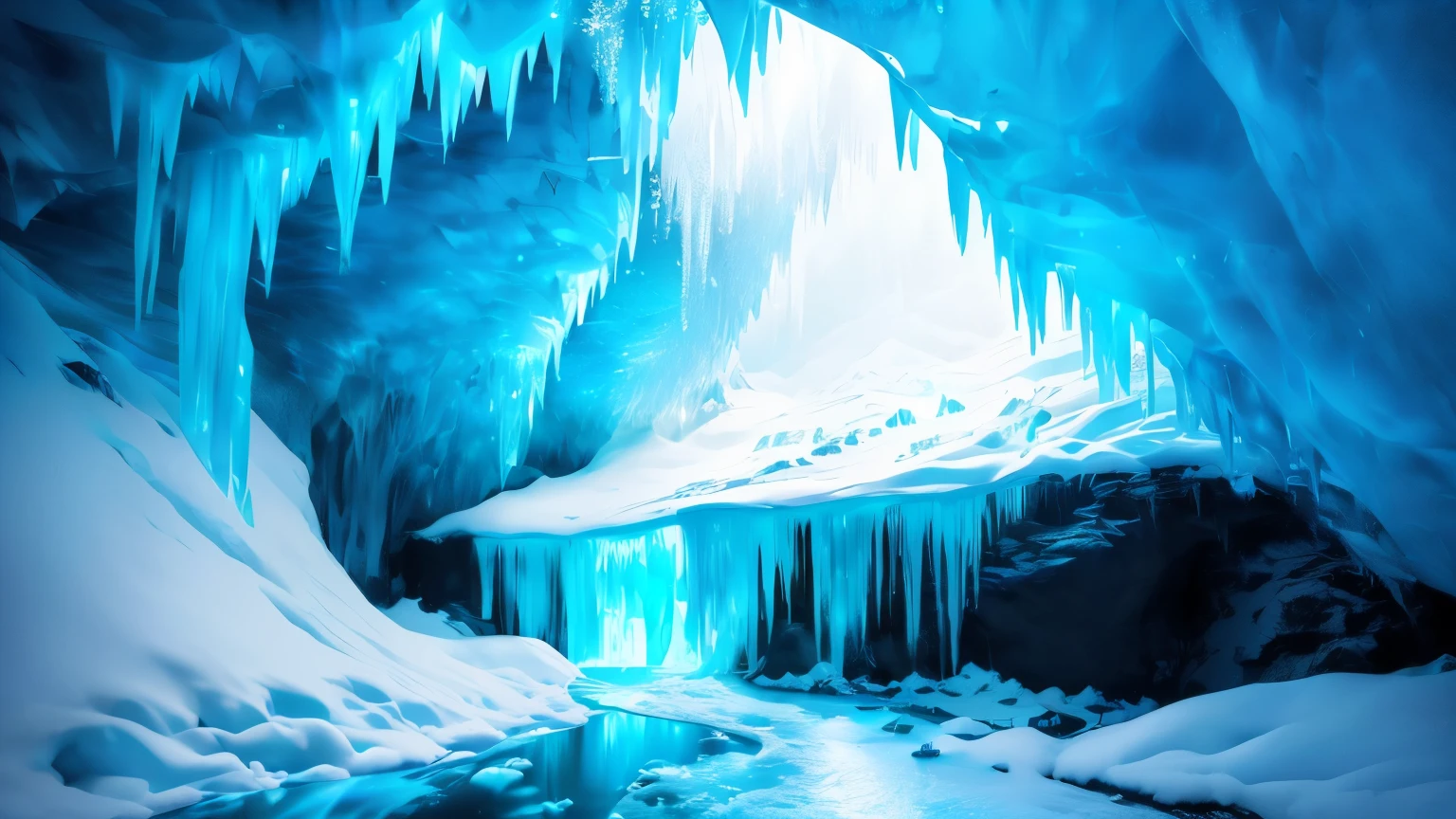 A small stream of water flows out of the cave, ice cave, in an iceのような cavern, Glittering Crystal Grotto, Snow cave, iceのような ice河s, blue ice河, iceのような, blue ice, Shutterstock, iceland, ice河, Surreal frozen landscape, ice河 photography, ice河s and ice and snow, Magic Cave, ice, industrial futuristic ice mine, ice and ice河s