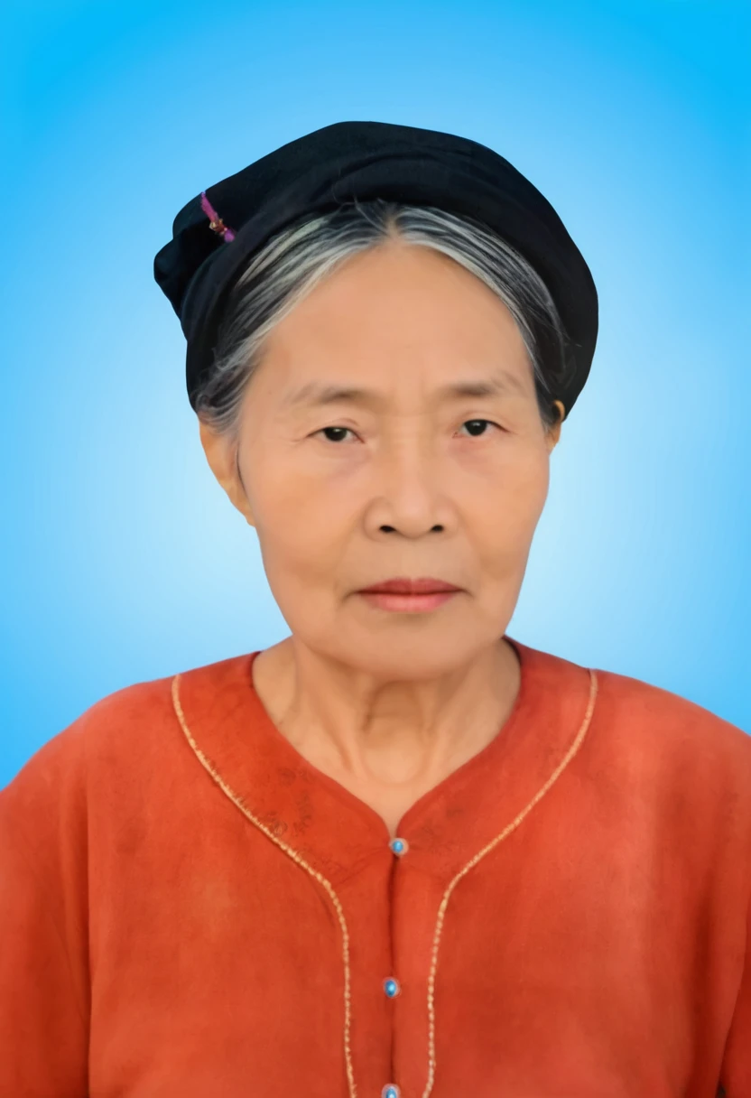 Highly realistic photo, a colorized photo, Portrait of a 65 year old Vietnamese old woman, 8k