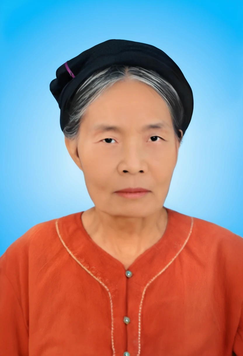 Highly realistic photo, a colorized photo,  Portrait of a 65 year old Vietnamese old woman,  8k