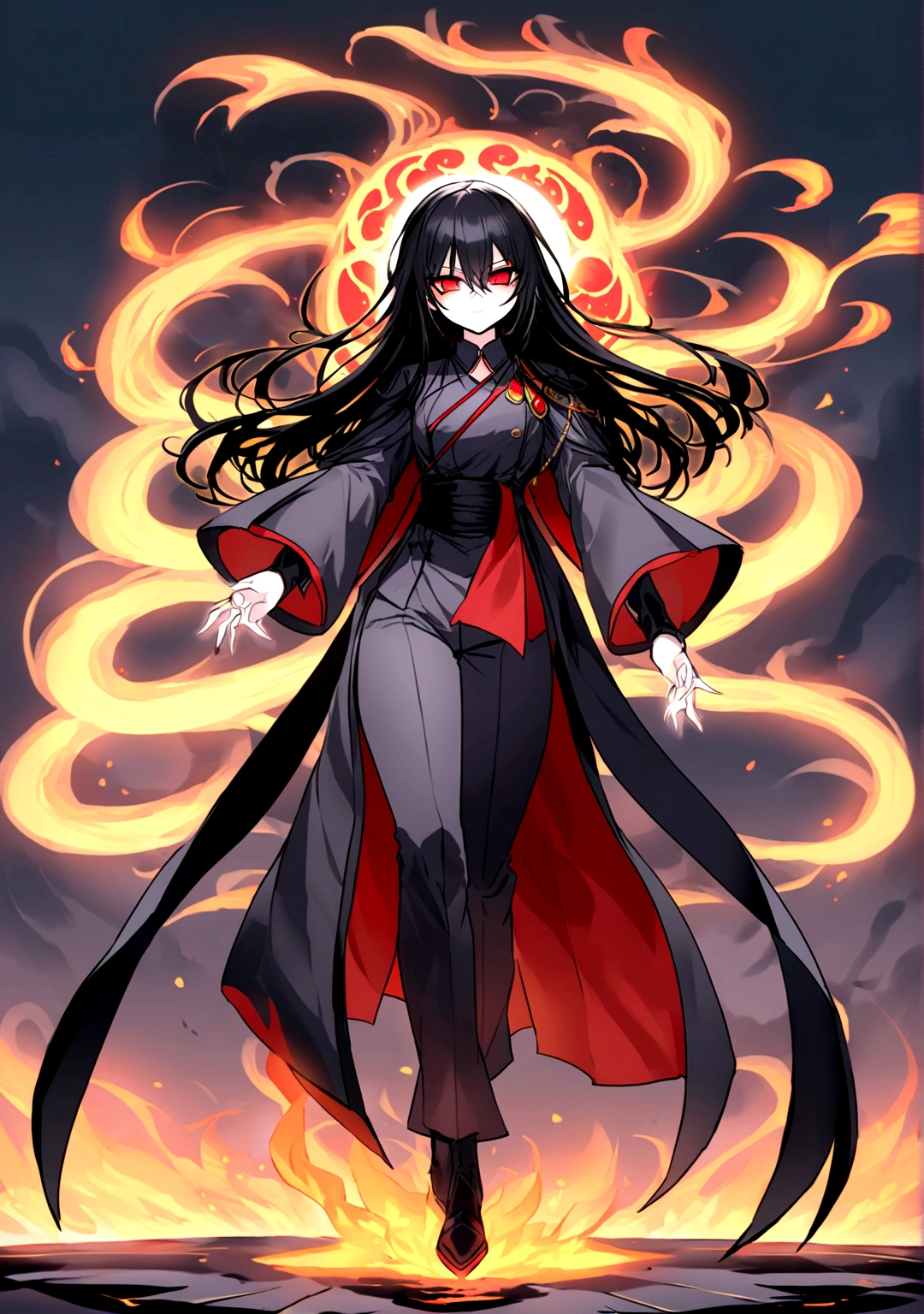 Create an extremely beautiful cover for my manga, that has this title Reaper Reborn: The Brazilian God of Death above the character , This title must be black with red details.