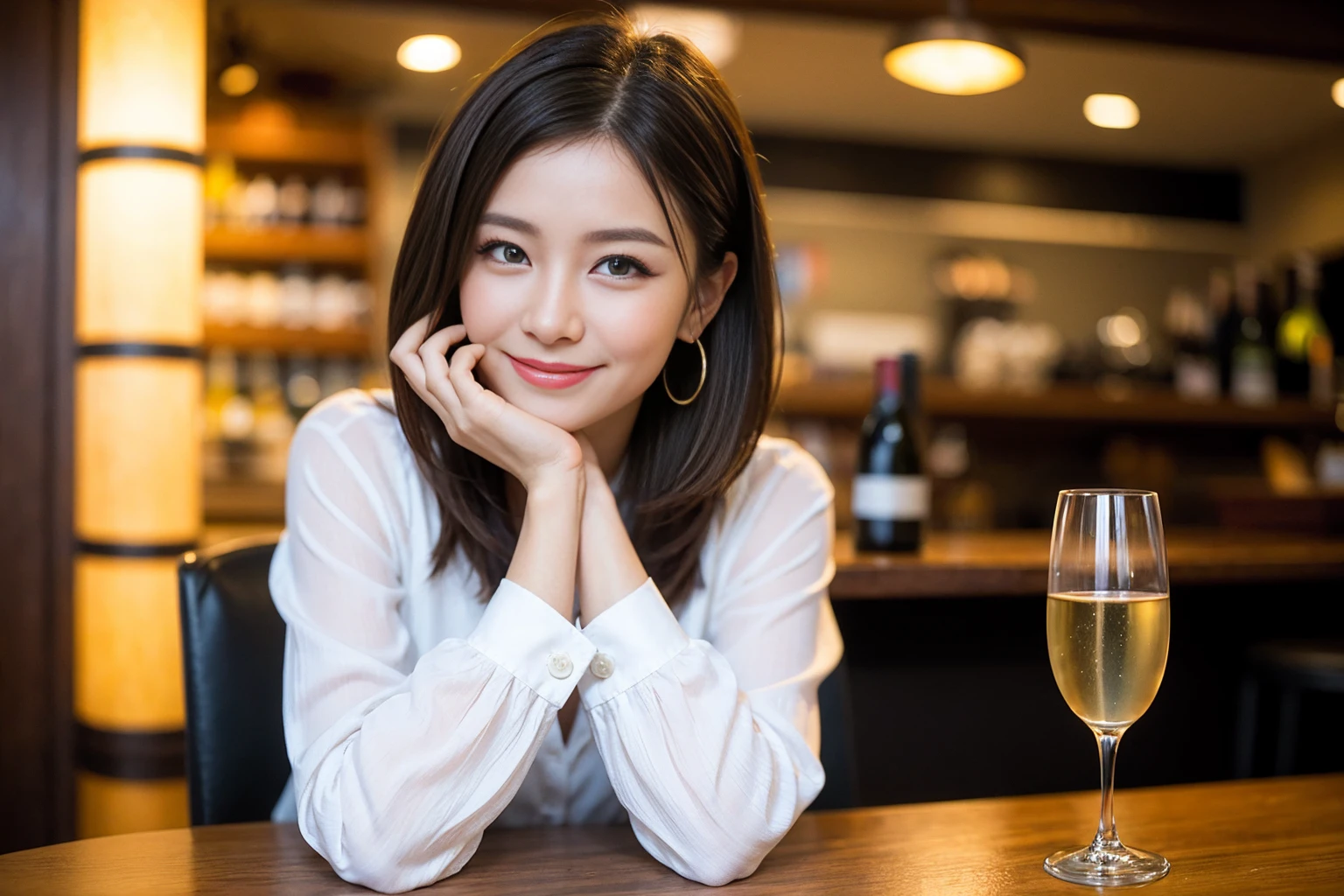 ((Highest quality、8K、masterpiece:1.3))、slimカップル、modelカップル、(Realistic, Intricate details:1.2), full-course dinner、Wine Party、Amazing view of the sunset sky and clouds、A bright smile、The wonderfulness of smile、Bright image、The beauty of wine, Beautiful Face, blue eyes, The light shines on your face, Blushing, short hair,Bright Face、 (Age 37), 39 years old, red wine 、Appetizers、Italian food、Wine bottle、Champagne、sparkling wine、Two beauties、Brown Hair、Shortcuts、Long sleeve shirt、dress、Beautiful woman 1, (slimな顔), (The body is slim), (Brown Hair), (Shortcuts), cheeks turn a little red,Attractive beauty、restaurant, In a prominent place (From the waist up) Nova Frog Style, actress, model, Upper Body, White wine, slim, wine glass, 中央に置かれたwine glass, smile, (smile: 1.15), Beautiful fine grain, Depth f/2,saturation, High Contrast, Strong light and shadow,Moist Body:1.5、3D texture、Delicate eyes、Brown Hair、The hair is very shiny、