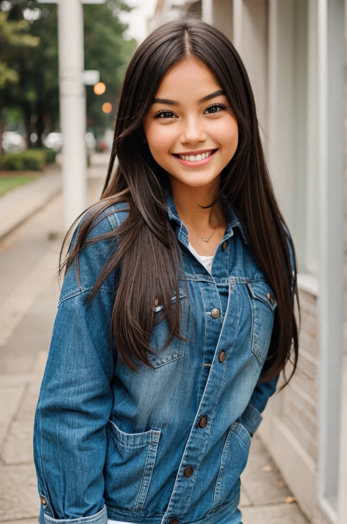 Cute girl smiling