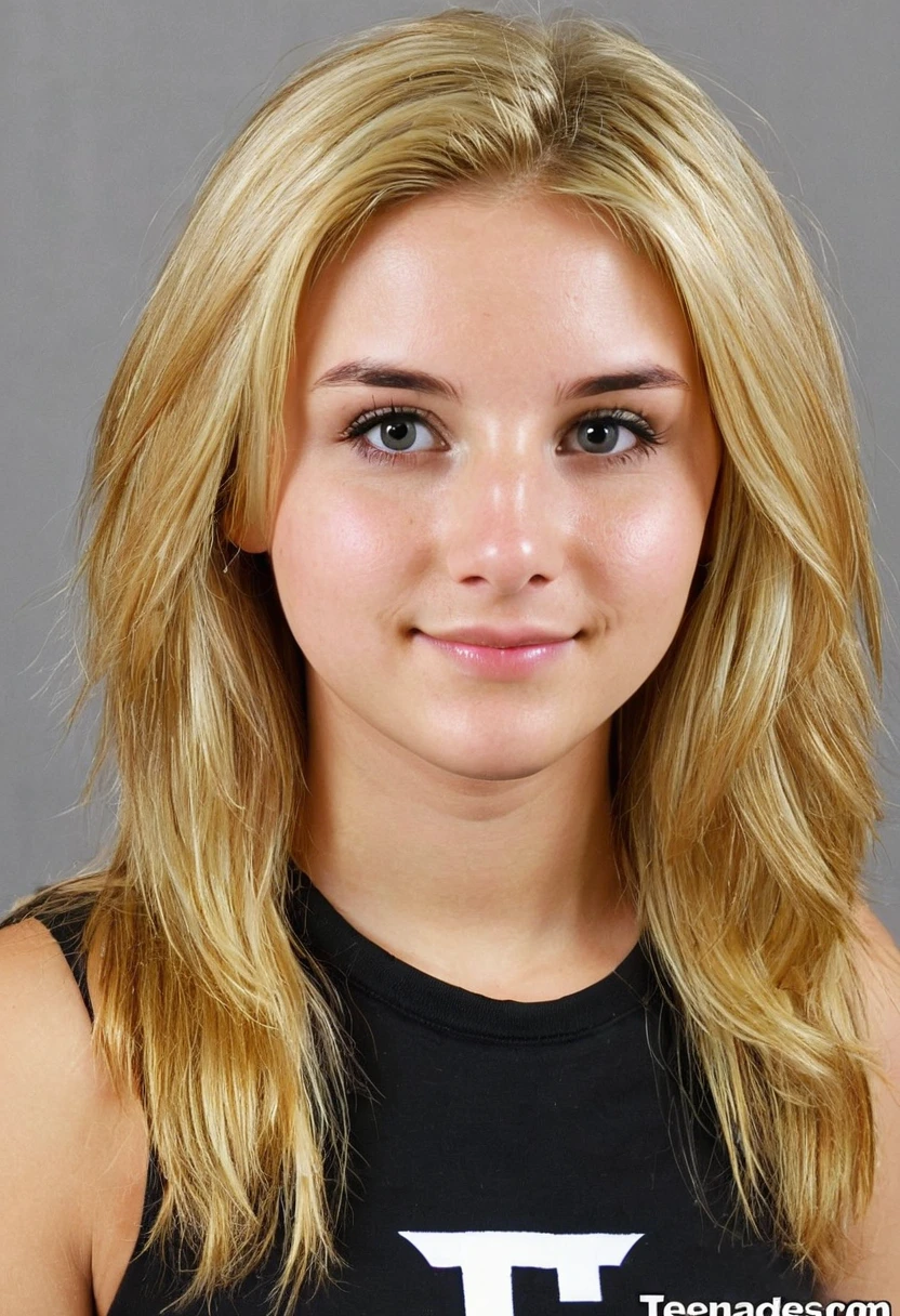 Realistic blonde teenage girl 