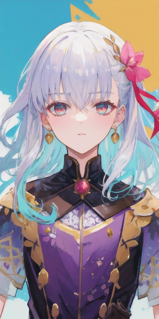 fgo style,like，juvenile，noble，masterpiece, Top quality, 1 Girl, protrait photo，1 boy, Face Focus, aldult,nobleSilk texture的衣服，Lace collar，Turquoise，White，**********，noble，ID photo，Half-length painting，bilateral symmetry，Silk texture，Silky，Exquisite