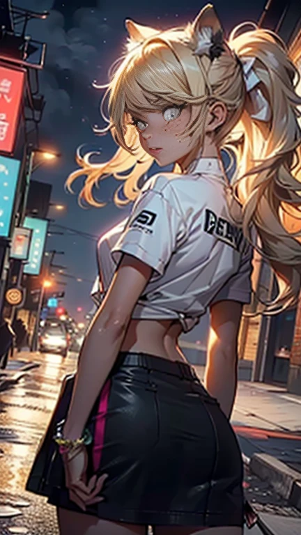 cute little cat ,(((small , mic corpo minúsculo, mic))), ((())),((anime little cat with extremely cute and beautiful blonde hair walking down the street)),(((cat girl,anthro furry cute,catgirl))),(((Cat's ears,Cat's ears on head,big Cat's ears))),
(((flat-chested))), (((hair blonde:1.35,messy hair blonde,colored inner hair,ear breathing,))),((heterochromia, eye1 yellow, eye2 orange, olhos perfects, upturned eyes:1.3, beautiful detailed eyes, beautiful finely detailed eyes:1, big highlight on eyes:1.2, slanted eyes)), (((freckles on the face, freckles,freckled girl))),(((shining skin:1.5,shining skin: 1.5,skin tanned,shining skin,very shining skin,shinny body,plastic glitter skin,exaggerated shining skin))),(delicate and detailed fingers,body detailed,detailed arms,human hands, detailed hands),
cute,slutty,,Erotic,nsfw,
zetai ryouiki,revealing clothing,show the skin,((rave shirt, fluorescent colored shirt, rave mini skirt,visible thong straps)),(wearing a rave outfit:1.3,raving clothes,semi-nude,with little clothes,),(detailed outfit,detailed clothing),
(dynamic pose:1.0), focus only, embarrased, centred, scale to fit dimensions, rule of thirds,
plein-air, ((night vision)), (Cyberpunk night street background: 1.5,dark sky,becoway, beco,thick clouds, detailed back ground:1.25),
(best qualityer), (high resolution), (sharp focus), (ultra detaild), (extremely detaild), (high quality works of art), 8K_wall-paper, (extremely detaild CG 8K),(muito bom 8K CG), ((hyper super ultra detaild perfect piece)), perfect, (((work of art))), illustration, swirly vibrant colors, (intricate), hight contrast, Selective lighting, double exposure, hdr (high-range dynamics), Post-processing, background blur,