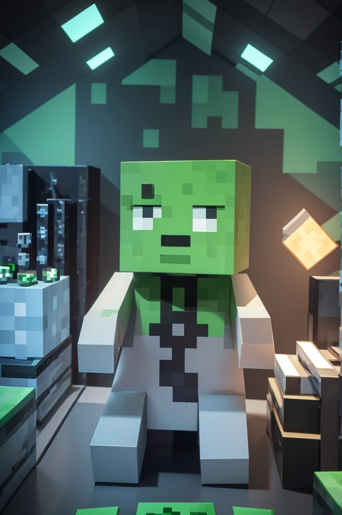 Raise a gamer boy, minecraft background, e a grany