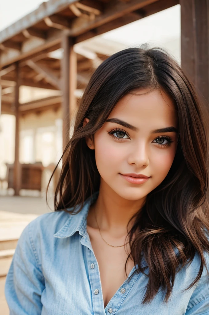 Create a image a beautiful girl without wear