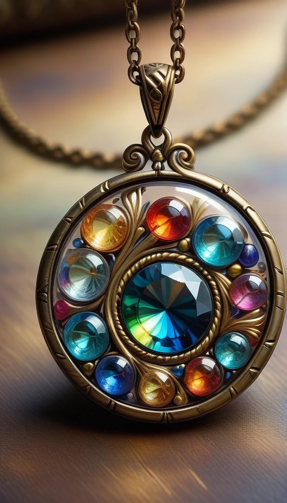 mad-vangoghian , macro photo, sparkling magical fantasy magical necklace, made out of transparent multicolored glass gemstones, light shines through
magical artifact, very detailed, amazing quality, intricate, cinematic light, highly detail, beautiful, surreal, dramatic, warm colors,