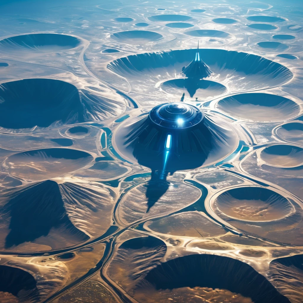 Minimalist Journey,Shiny,Aerial View,Alien Civilization
