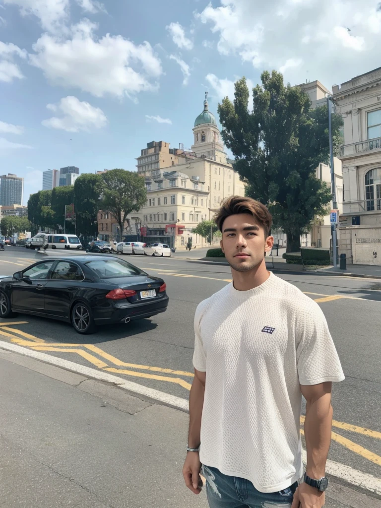 Handsome man,muscular,no tattoo