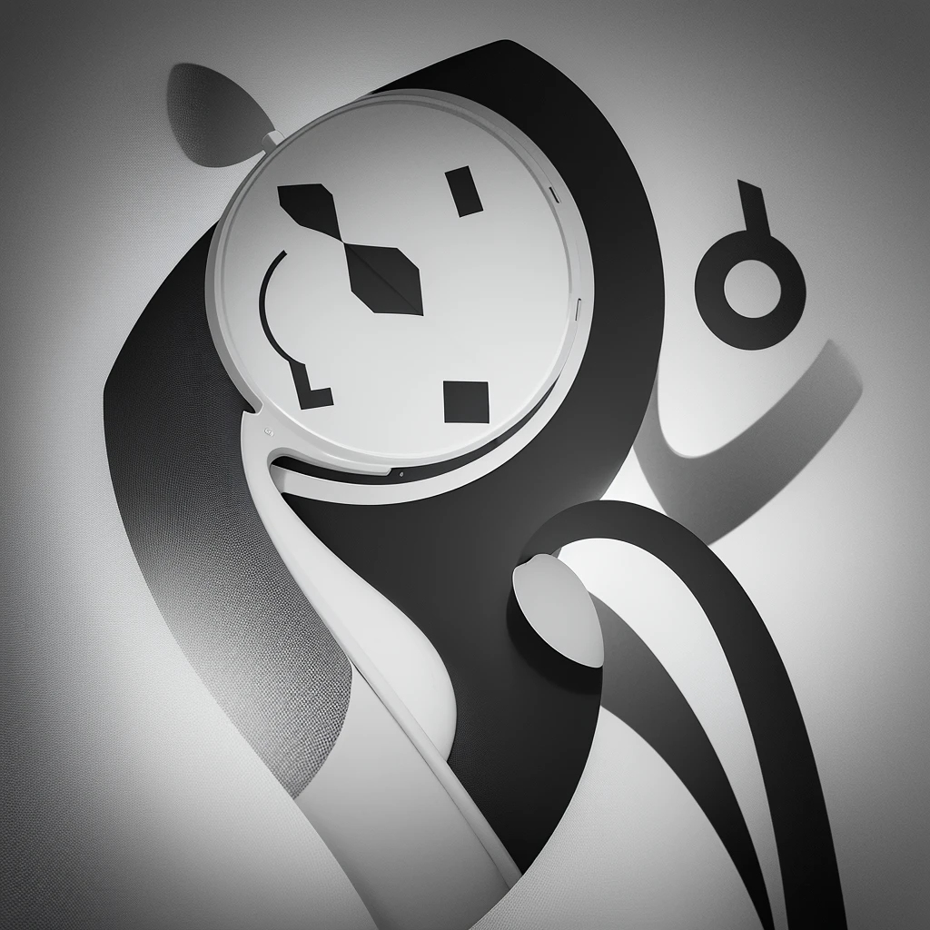 Create a modern and minimalist logo for a tech startup named 'HOH' featuring a wave symbol integrated with circuitry elements, using a black and white color scheme