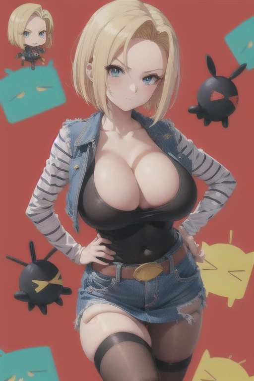 Chibi, busty, android18 busty kawail