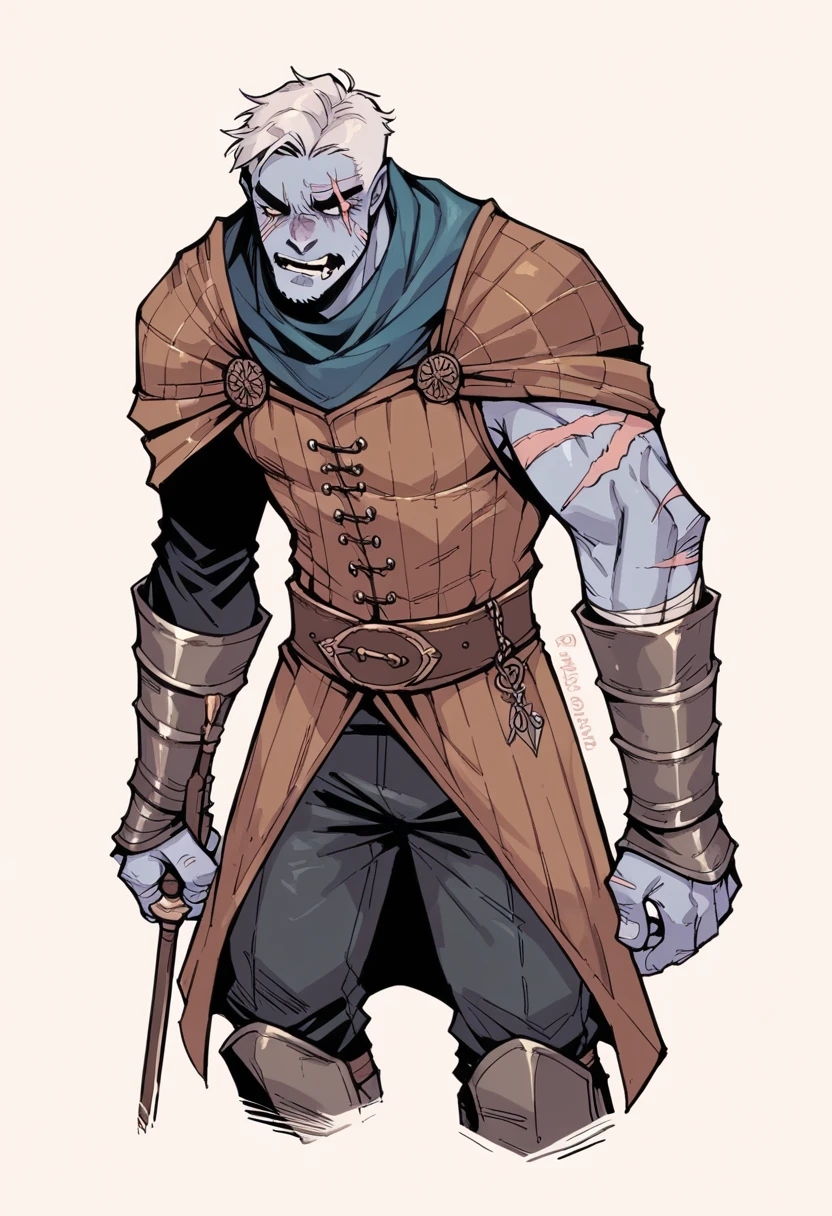 Zombie Male ,Just in pants  , Scars Whole body ,Medieval Clothing 