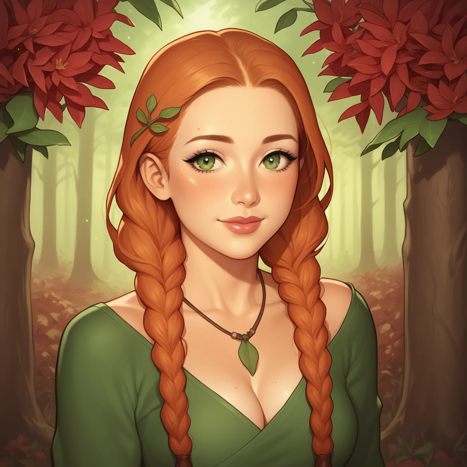 (((beautiful, high quality, perfect eyes, comics style, semi-realistic, detailed face))), 1 woman, skinny, 19 years old, plant woman, ((pale yellow skin)), easynegative, JIM EIDOMODE, Dungeons and Dragons 5th edition style illustration,