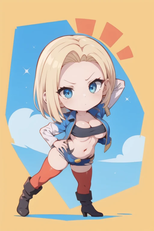 (((Android 18))), (highly detailed face:1.4), masterpiece, best quality, cowboy shot, 1girl, solo, saiyan armor, armor, black skirt, dress, wristband, black pantyhose, leggings, boots, bedroom background, indoors, nighttime, smile, happy, (Huge Breasts), wide hips, curvy, thin waist, looking at viewer, bare shoulders, blonde hair, medium hair, full Body