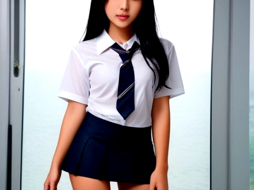 Japanese schoolgirl is opening her genitals to show her genitals Naked Shapely breasts Black hair Long hair Spreading her legs Sexy Perfect face Spreading her thighs to the limit She is wearing a tie Pulling the outside of her genitals Distinctive genitals exposing the inside Legs spread as far as they can go