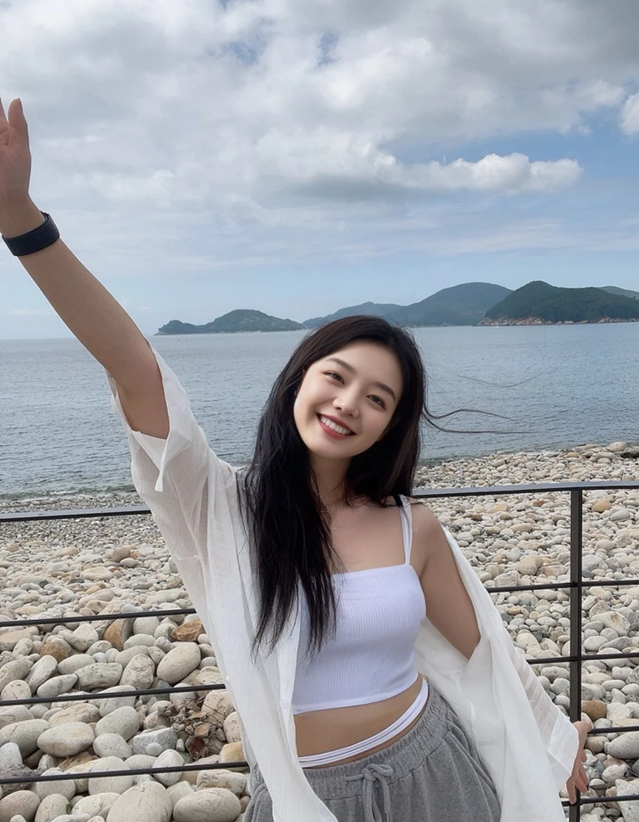 there is a woman that is standing in front of a building, young lovely Korean faces, 8k selfie photograph, young cute wan asian face, wan adorable korean face, beautiful Korean women, Korean symmetrical face, Gorgeous young Korean woman, Beautiful young Korean woman, taken with canon eos 5 d mark iv, beautiful aesthetic face, Soft portrait shot 8 K
