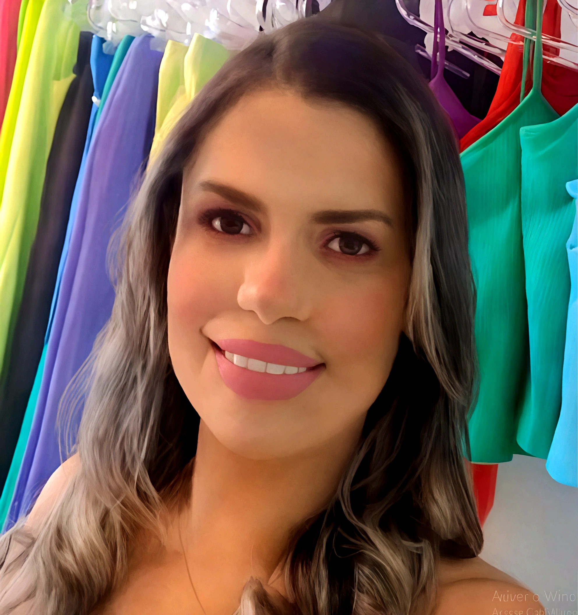 Imagem estilo pixar com óculos de personagem 3D azul loira mulher cabelo comprido, Disney makeup, princesselise, cute, smiling ,close up, pixar, Disney, cinema lighting,