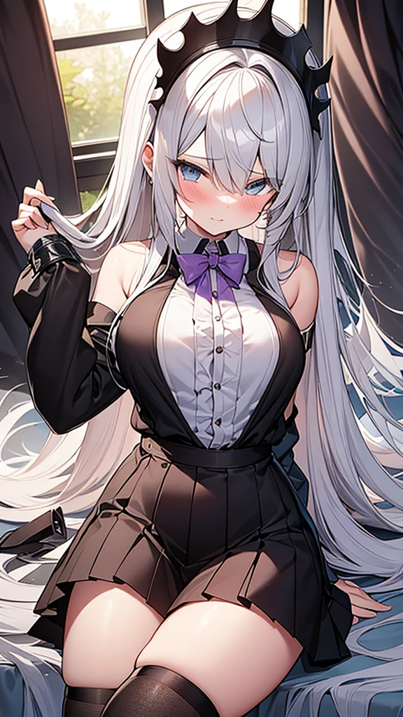 {{The lustful angel takes over the body of a high school girl and transforms the high school girl's face into that of an angel.}}, High school girl angel, (See-through:1.3),White Seraphim,Sailor suit, White Theme,, Sailor suit, View your viewers, Insanity, Disheveled long hair, Beautiful attention to detail,Hair shines,Elevation,Blue sailor collar, Firm breasts,A light smile,Partially, ((Intense vaginal sex with a man: 1.5)), Cowgirl Sex, NSFW