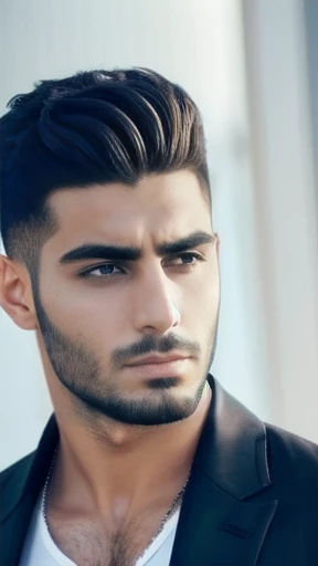 make an Badass Young  Lebanese   men focus on the face.